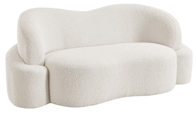 Meridian Furniture Principessa Cream Boucle Fabric Loveseat-0