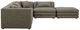 Moe's Home Collection Lowtide 5-Piece Stone Tweed Sectional with Ottoman-2