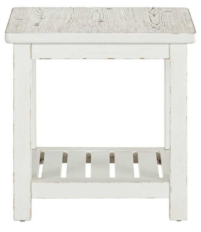 Liberty Furniture Backroads Parchment Brown End Table with Weathered White Base-3