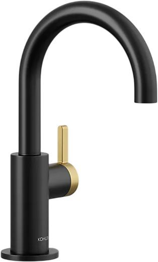 KOHLER® Components® Brushed Moderne Brass/Matte Black Beverage Faucet-0