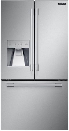 Signature Kitchen Suite 36 in. 25.5 Cu. Ft. Stainless Steel Counter Depth French Door Refrigerator