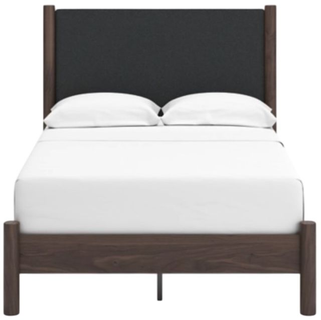 Signature Design by Ashley® Pamytta Brown Full Upholstered Panel Platform Bed-2