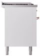 Ilve® Nostalgie II Noblesse 60'' White Pro Style Dual Fuel Range with Copper Trim-2