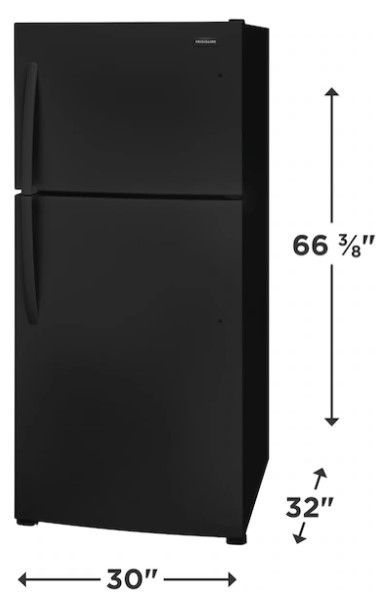Frigidaire® 30" 20.0 Cu. Ft. Black Top Freezer Refrigerator-2