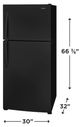 Frigidaire® 30" 20.0 Cu. Ft. Black Top Freezer Refrigerator-2