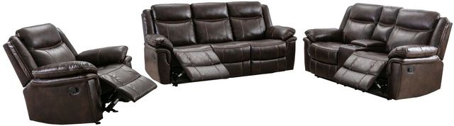 Mazin Furniture Peabody Brown Upholstered Rocker Recliner-3
