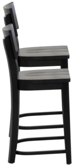 Linon Brompton 2-Piece Black Counter Stool-4