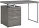 Coaster® Brennan Weathered Grey 3-Drawer Office Desk-1