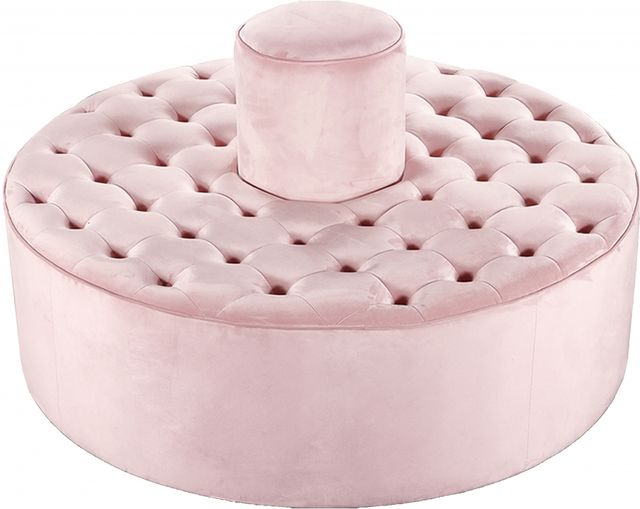 Meridian Furniture Banquet Pink Velvet Roundabout-0