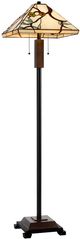 Cal® Lighting & Accessories Tiffany Dark Bronze/Wood Floor Lamp-2