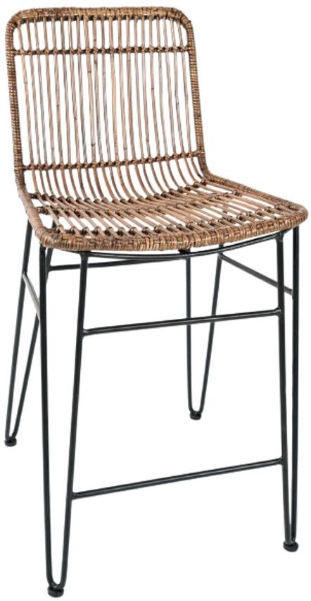Jofran Inc. Weaver Black/Brown Hairpin Counter Stool-0
