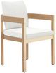 New Classic® Home Furnishings Wesley White Acacia/Fabric Outdoor Patio Side Chair-0