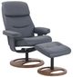 BenchMaster Furniture Avery Steel Blue Manual Recliner with Ottoman-0