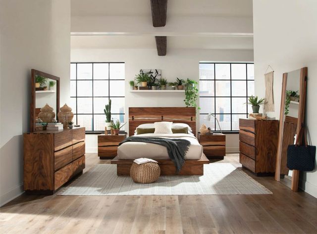 Coaster® Winslow Smokey Walnut/Coffee Bean California King Bed-1
