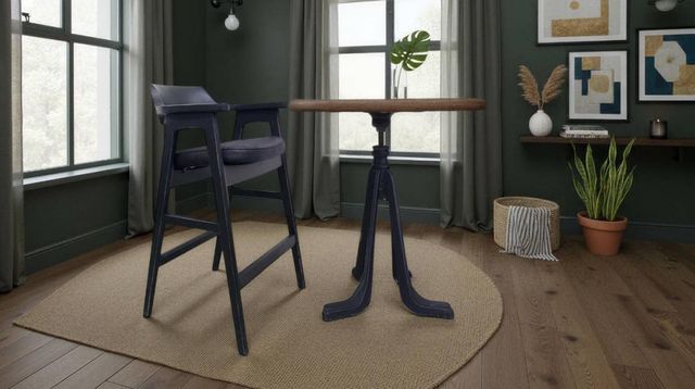 Nest Home Collections Wagner Black/Vintage Black Bar Chair-1