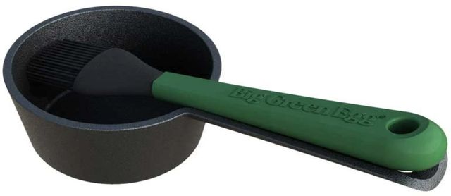 Big Green Egg® Cast Iron Sause Pot with Basting Brush-0