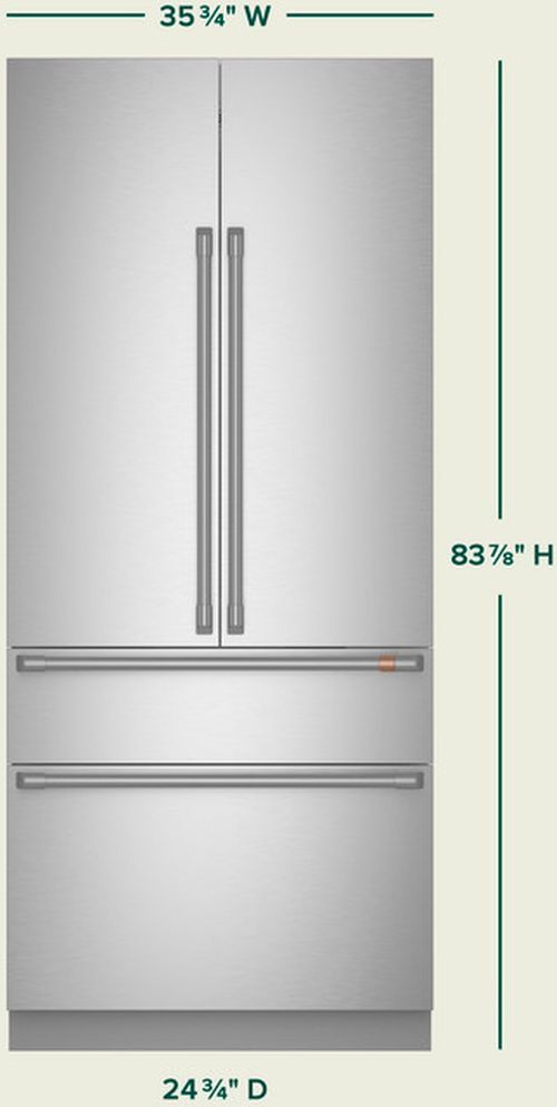 Café™ 36" 20.1 Cu. Ft. Stainless Steel Built-In French Door Refrigerator-3