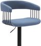 Armen Living Calista Black/Blue Adjustable Bar Stool-3