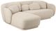 TOV Furniture Misty 2-Piece Cream Left-Arm Facing Sectional and Chaise-0