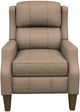 Best® Home Furnishings Customizable Pauley 1 Leather Manual High Leg Recliner with Dark Walnut Legs-1