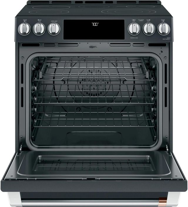 Café™ 30" Matte Black Slide-In Electric Range-1