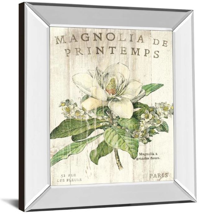 Classy Art Magnolia De Printemps by Sue Schlabach Mirror Framed Wall Art-1