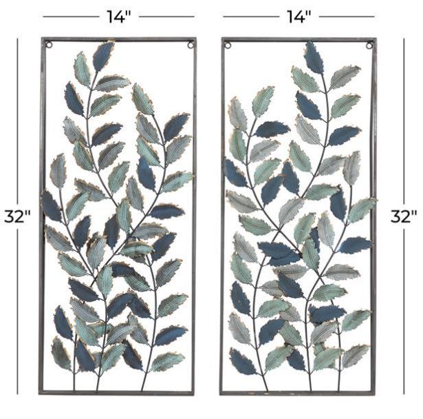 Deco Marche 2-Piece Leaf Wall Decor Set-3