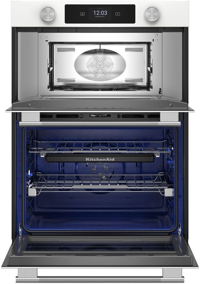 KitchenAid® 30" White Smart Oven/Micro Combo Electric Wall Oven  with Assisted Cook Cycles-2