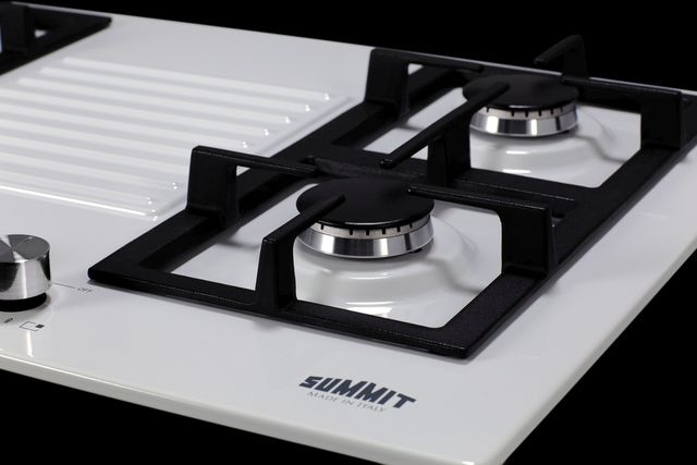 Summit® 30" White Gas Cooktop-3