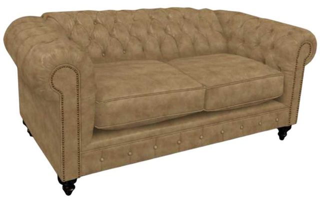 England Furniture Customizable Rondell Leather Loveseat-3
