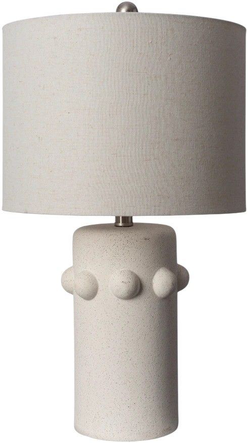 Surya Massimo Glazed Cream Table Lamp-0