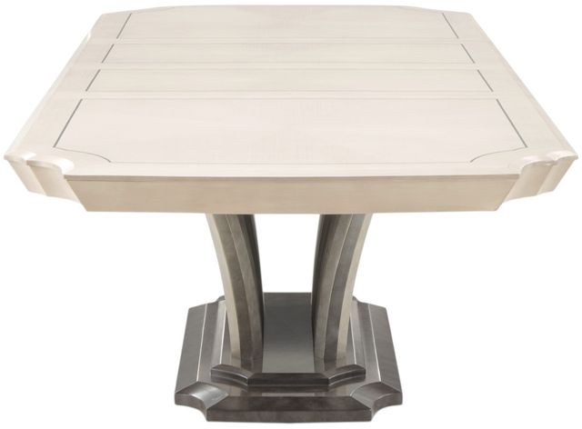 Michael Amini® Fantosini Silver Leaf Pedestal Dining Table-3