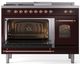 Ilve® Nostalgie II Series 48" Burgundy Pro Style Dual Fuel Range-2