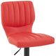 Armen Living Bardot Red/Matte Black Adjustable Swivel Bar Stool-1
