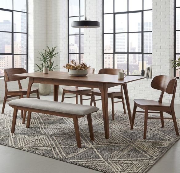 Winners Only® Uptown Gray/Medium Walnut Bench-1