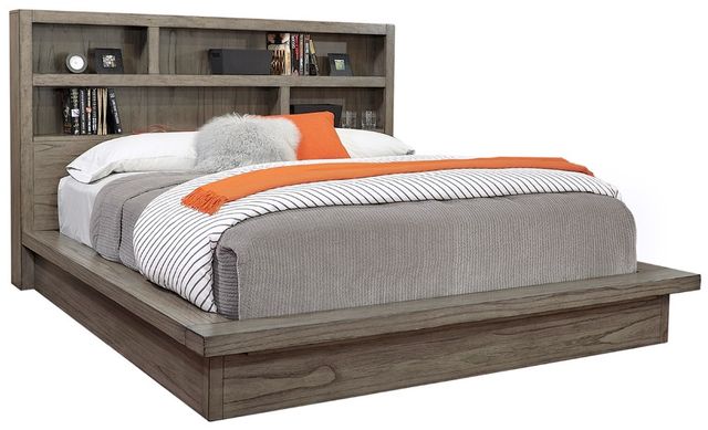 aspenhome® Modern Loft Graystone California King Bookcase Bed-0