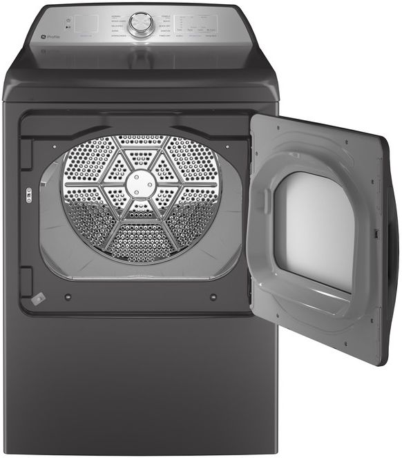 GE Profile™ 7.4 Cu. Ft. Diamond Gray Front Load Natural Gas Dryer -1