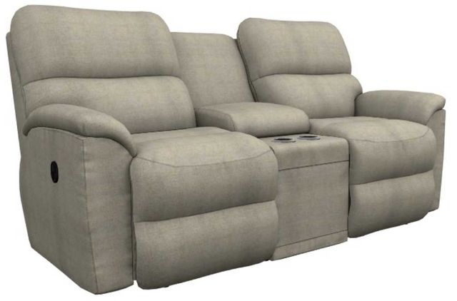 La-Z-Boy® Brooks Taupe Manual Reclining Loveseat with Console-0