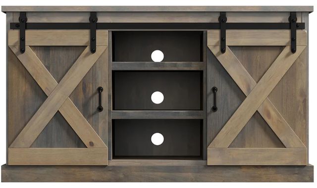Legends Home Farmhouse Barnwood 56" Corner TV Console-3