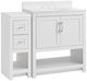 Linon Barkley White 31" Vanity Mirror and Floor Cabinet-2