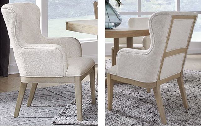 Magnussen Home® Somerset 2-Piece Butternut/Omari Natural Dining Arm Chair Set with Upholstered Seat and Back-2