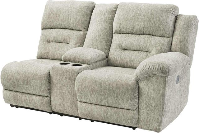 Signature Design by Ashley® Family Den 3-Piece Pewter Right-Arm Facing Power Reclining Sectional-3