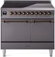 Ilve® Nostalgie II Series 40" Graphite Matte Pro Style Induction Range-0