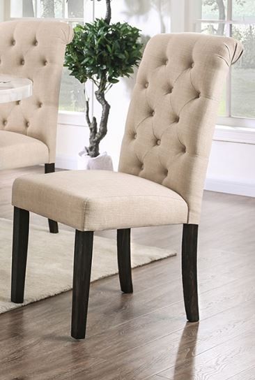 Furniture of America® Elfredo 5-Piece Antique Black/Ivory/White Round Dining Table Set-3