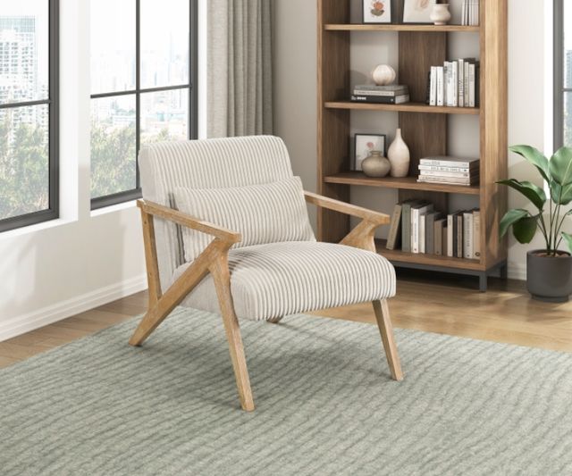 Homelegance® Chevron Beige/Brown Accent Chair-1