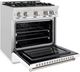 ZLINE Select 30" Satin Stainless Steel Pro Style Dual Fuel Range with White Matte Door-2