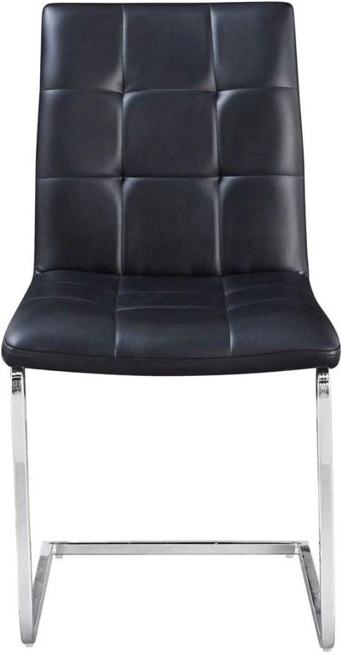 Steve Silver Co. Escondido Black/Chrome Upholstered Dining Side Chair-1