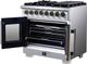 FORNO® Capriasca Series Alta Qualita 36" White Pro Style Dual Fuel Range-5