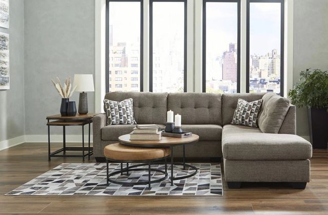 Signature Design by Ashley® Mahoney 2-Piece Chocolate Right-Arm Facing Sectional and Chaise-2