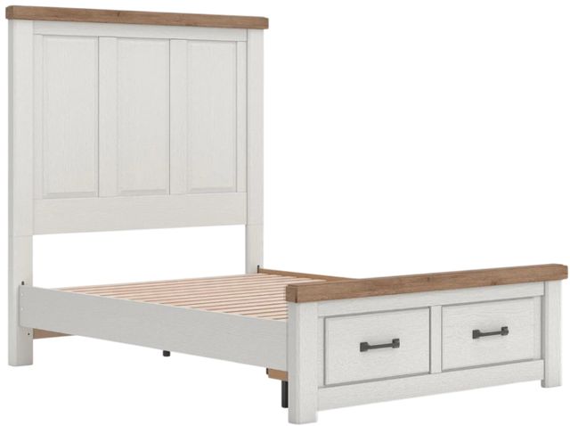 Benchcraft® Savonport Brown/White Full Panel Storage Bed-4